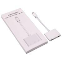 China High Fidelity USB OTG Cable Adapter DC3.5 Jack Apple Dual Headphone Adapter factory