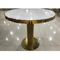 China Good Load Bearing 80cm Marble Metal Coffee Table for sale