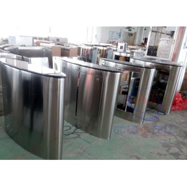 Quality Retractable Automated Gate Systems / Rfid Card Reader And Fingerprint Flap Barrier Turnstile for sale