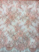 Buy cheap Coloured Designs Chantilly Lace For Wedding Dresses , French Lace Fabric from wholesalers