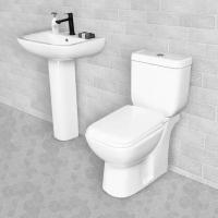 China Indoor Bathroom Sanitary Ware Ceramic Toilet And Basin Combo Set factory