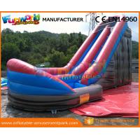 China CE Inflatable Wet Slide Grey 0.55MM PVC Tarpaulin Inflatable Slide With Pool factory