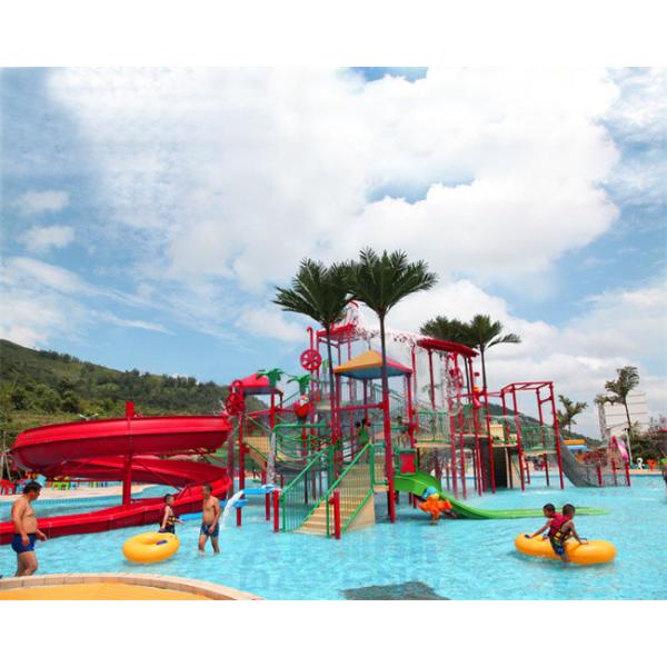 Quality OEM Aqua Park Playground Water Slide Fiberglass Big Water Bounce House for sale