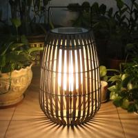 China Portable Rattan Garden Solar Lights IP65 Water Resistant For Outdoor factory
