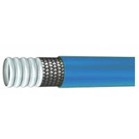 Quality Convoluted PTFE Flexible Hose SS Braided With Blue EPDM Rubber Cover for sale