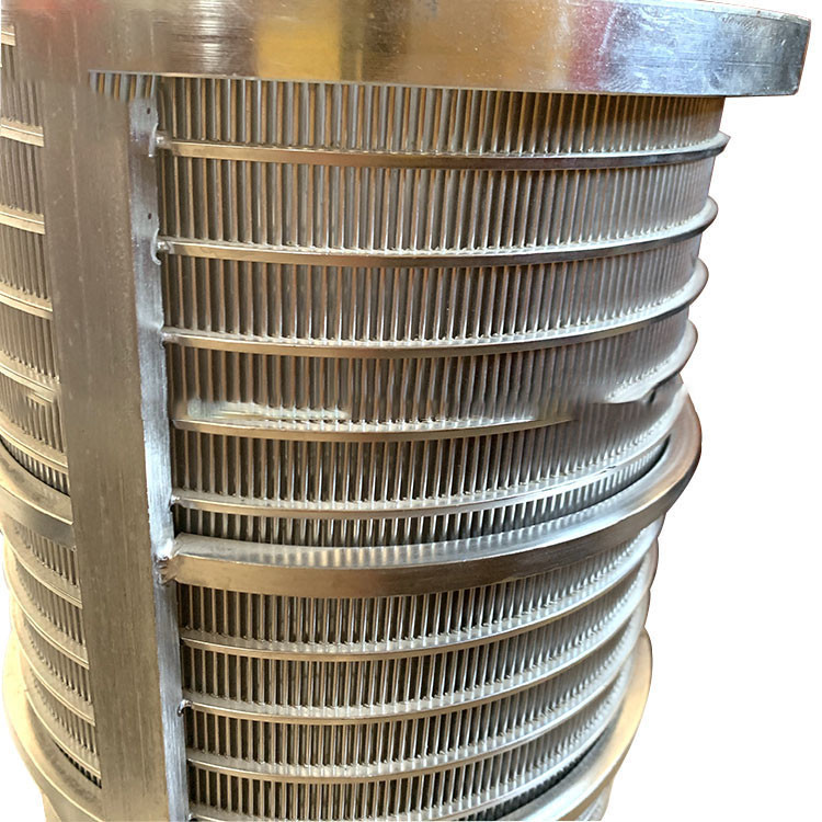 China 304 316 Stainless Steel Johnson Well Pipe Cone Shaped Sieve Drum Profile Wedge Wire Screen Filter Mesh factory