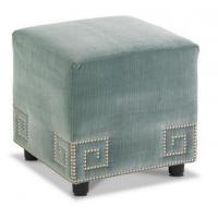 China Velvet Fabric Home Goods Square Ottoman Stool / Ottomans Furniture factory