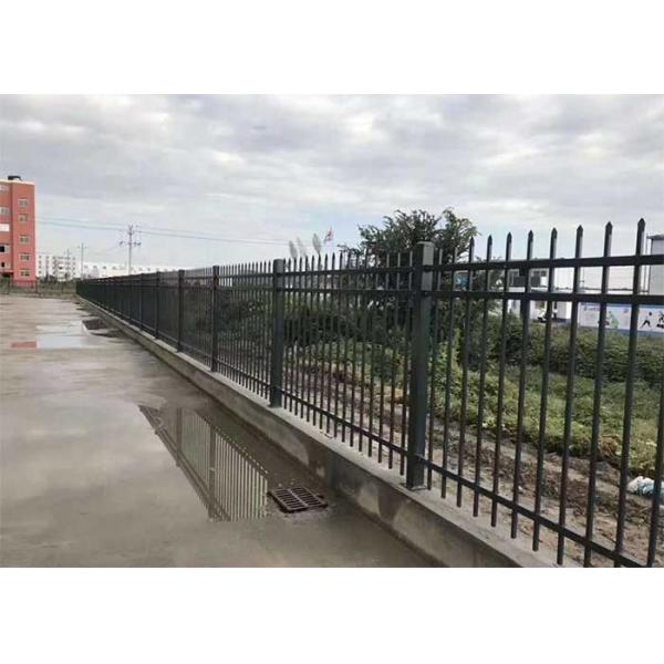 Quality Flatten Top Galvanized Tubular Steel Fence Metal Rod Fencing for sale