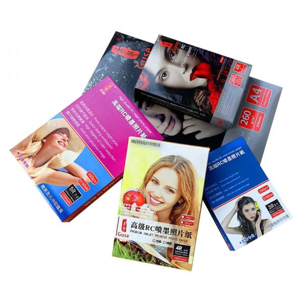 Quality RC A4 Glossy Photo Paper 260gsm For Wedding Photograthy Albums for sale
