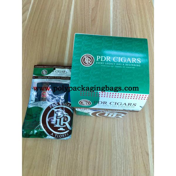 Quality Display Box Green Printed BOPP Cigar Humidor Bags for sale