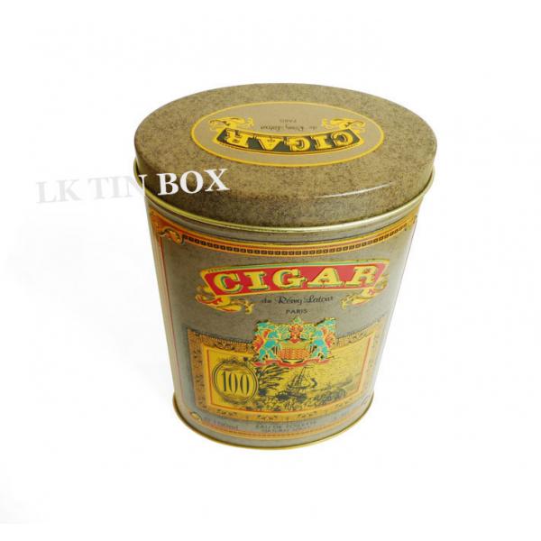Quality Oval Tin Box For Loose Cigarette Tobacco Canister Storage for sale