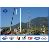 China Steel Q355 10 - 550KV Low Voltage Electrical Power Pole Polygonal / Round Shape factory