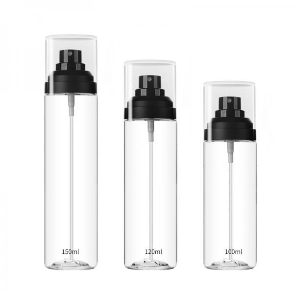 Quality 100ml 120ml 150ml Clear Plastic Cosmetic Containers With Fine Mist Sprayer for sale