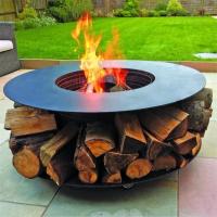 China Multifunctional Garden Furniture Round Metal Wood Burning Log Fire Pit factory