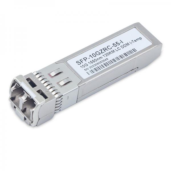 Quality 10GBASE ZR 120km long distance 1550nm SFP+ duplex LC over OS2 SMF Transmission Module for sale