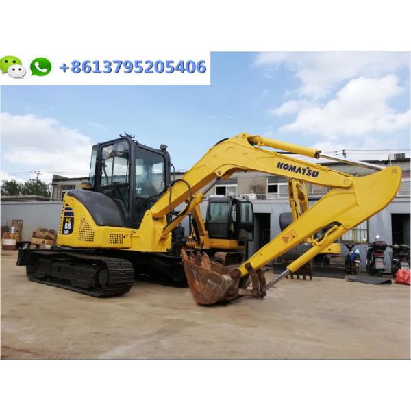 Quality Good Condition 5 Ton Used Mini Excavator Komatsu PC55MR Digger With Air Conditioner for sale