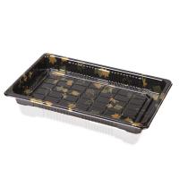 China Printed PS Plastic Sushi Tray Recyclable Dustproof factory