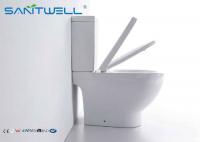 China American Standard Siphonic Ceramic Toilet Dual Flush Normal Height Round Front WC with Liner White 2-Piece factory