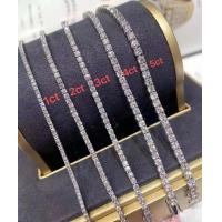 China Unisex 18k White Gold Diamond Tennis Bracelet 18cm Length GH VS SI Real Natural factory