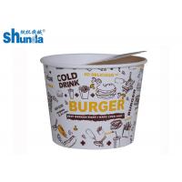 China 85oz 170oz Flexo Printing Paper Bucket For Fried Chicken Salad factory