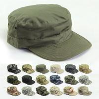 China Unisex Casual Cotton Flat Top Army Cap Protecting Head / Dancing Available factory