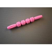 China Back Muscle Roller Stick Pink Handheld Massage Roller Customized factory