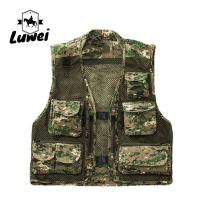 China Casual Cardigan Waistcoats Travel Camouflage Mesh Utility Photography Tactics Men Vest Mesh with Multiple Pockets for sale
