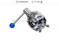 China 3 INCH 1.4404 Sanitary Ball Valve manual butterfly type with pull handle factory