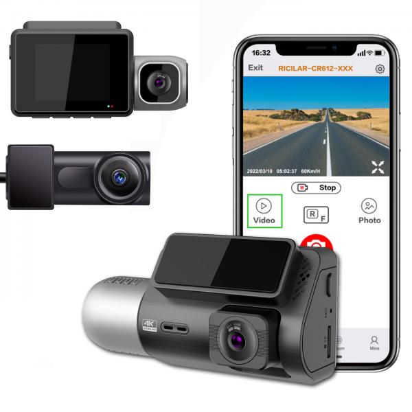 Quality 4K IPS Display Sony Vision Board Dash Cam With Cabin Camera 3Channel for sale
