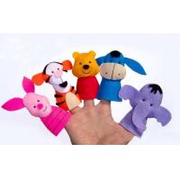 China Classical Disney Felt Plush Finger Puppets , Donkey / Tigger / Piglet / Pooh / Elephent for sale