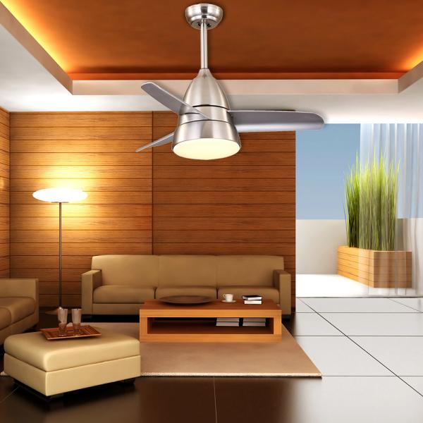 Quality Remote Control 110V Dimmable LED Ceiling Fan 42 Inch 5 Speed Choice for sale