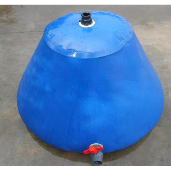 Quality 2000L PVC Foldable Rain Water Tank Round Top For Fire Fighting Self-Standing Water Tank for sale