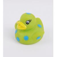 China 5cm Length Dot Patterned Baby Rubber Duck Floating Water Resistant BPA Free Standard Duck factory