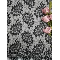 China Paisley French Lace Black Lightweight Tulle Lace Fabric factory