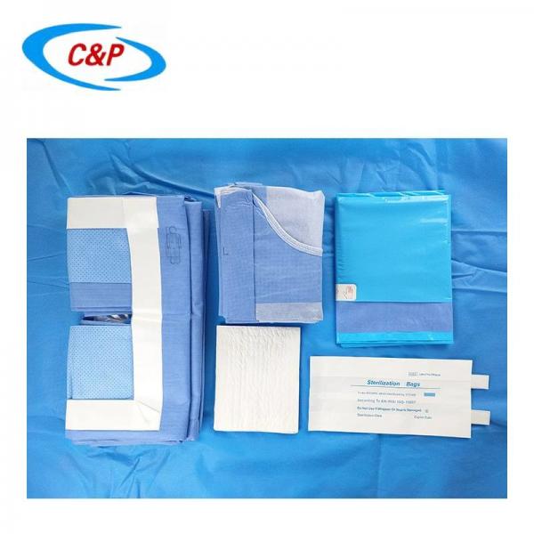 Quality SMS Disposable Surgical Laparoscopy Pelviscopy Pack Drape Towel EO Sterilized for sale