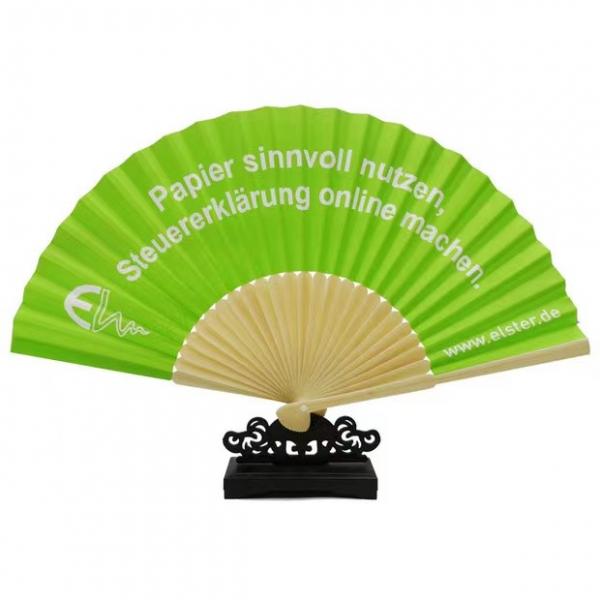 Quality Chinese Personalized Paper Bamboo Hand Fan Custom Printed Folding Logo for sale