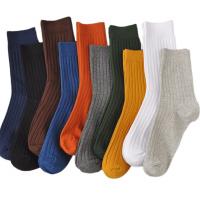 China Solid Color Thick Business Mens White Dress Socks Business Casual Socks factory