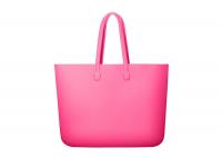 China Fashionable Summer Silicone Beach Tote , Waterproof Silicone Shopping Bag With Handle factory