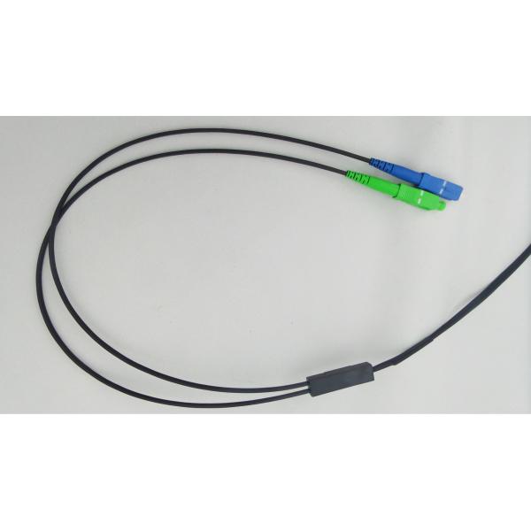 Quality Outdoor FTTH Drop Fiber Optical Patch Cord SC/APC SC/UPC 2 Core Breakout Cable for sale