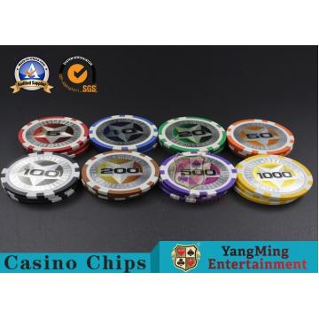 Quality ABS Casino Poker Chips , Gambling Plastic Sticker Poker Chips Coins Yangming for sale