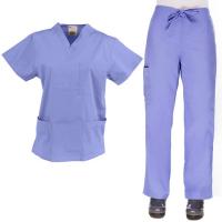 China Fashionable Disposable Scrub Suits , Super Soft SMS Navy Blue Nursing Scrubs factory