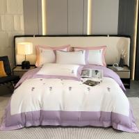 China Exquisite Embroidery Craft 100% Cotton Quilt Bedding Set for Comfortable Sleep 4 Pcs factory