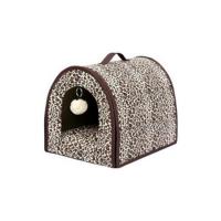 China Soft Plush Folded Modern Dog Bed , Cute Dog Beds With Toy Ball / Door Ring factory