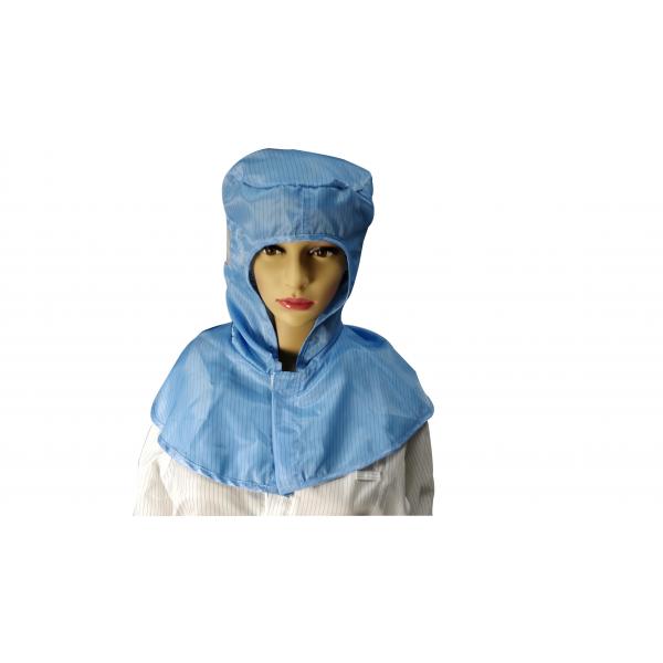 Quality Polyester ESD Safe Clothing Dust Free Shawl Anti Static Cap Front Velcro Closure for sale