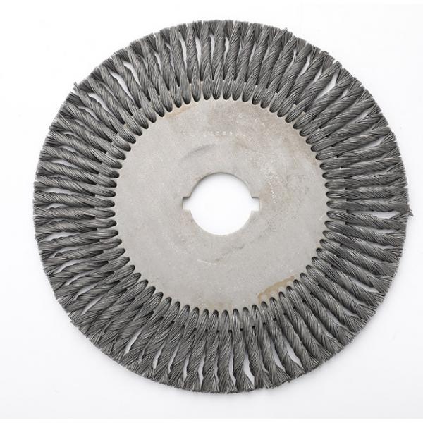 Quality 100*16mm Large Flat Stainless Steel Polished Wire Wheel Brush For Industrial Derusting for sale