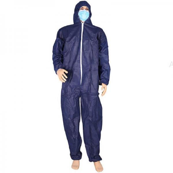 Quality Protective Medical Non Woven Disposable Coverall With Hood Elastic Cuffs for sale
