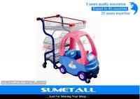 China Popular Plastic Body Children Shopping Trolley With Child Car Seats For Grocery Store factory