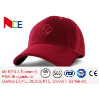 Quality Purplish Red Sports Fitted Hats Vintage Dad Caps Sunshade Curved Pleuche Style for sale