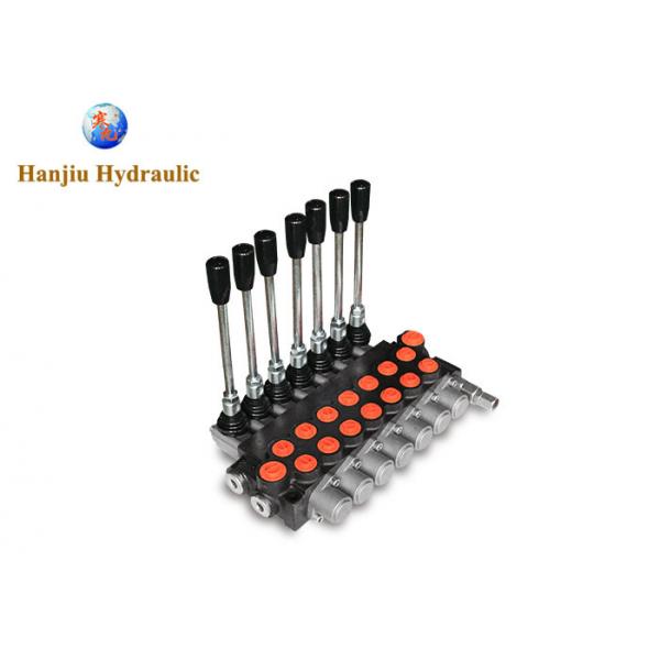 Quality Hydraulic Control 7 Ways 40Liters Platform Manual Control Valve 7levers Standard for sale