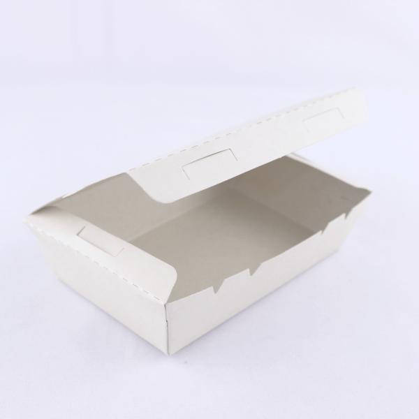 Quality Corrugated Folding Disposable Food Packaging Box White Paper Container for sale